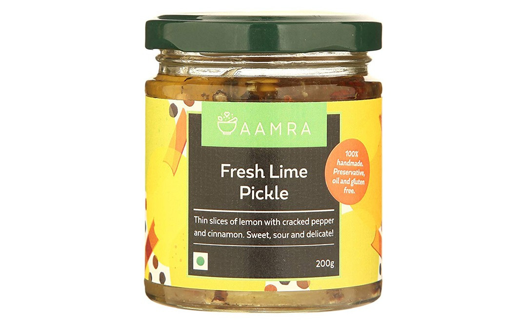 Aamra Fresh Lime Pickle    Glass Jar  200 grams